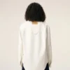 Giacca da lavoro in cotone bianco con bottoni Giacca da lavoro in cotone bianco con bottoni