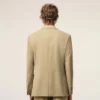 Giacca dritta monopetto in lana vergine beige Giacca dritta monopetto in lana vergine beige