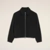 Giacca imbottita con zip Ami de Coeur in cotone nero Giacca imbottita con zip Ami de Coeur in cotone nero