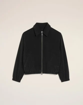 Giacca imbottita con zip Ami de Coeur in cotone nero Giacca imbottita con zip Ami de Coeur in cotone nero