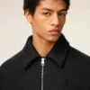 Giacca imbottita con zip Ami de Coeur in cotone nero Giacca imbottita con zip Ami de Coeur in cotone nero