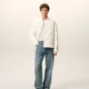Giacca imbottita in nylon bianco Giacca imbottita in nylon bianco