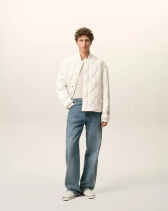 Giacca imbottita in nylon bianco