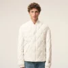 Giacca imbottita in nylon bianco Giacca imbottita in nylon bianco