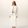 Giacca imbottita in nylon bianco Giacca imbottita in nylon bianco