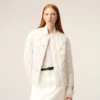 Giacca imbottita in nylon bianco Giacca imbottita in nylon bianco