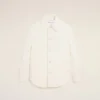 Giacca imbottita in nylon bianco con bottoni Giacca imbottita in nylon bianco con bottoni