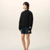 Giacca imbottita in nylon nero Giacca imbottita in nylon nero