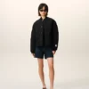 Giacca imbottita in nylon nero Giacca imbottita in nylon nero