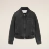 Giacca nera in cotone Tonal Ami de Coeur con zip Giacca nera in cotone Tonal Ami de Coeur con zip