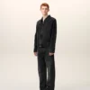 Giacca nera in cotone Tonal Ami de Coeur con zip Giacca nera in cotone Tonal Ami de Coeur con zip