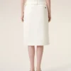 Gonna a portafoglio in cotone bianco Gonna a portafoglio in cotone bianco