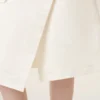 Gonna a portafoglio in cotone bianco Gonna a portafoglio in cotone bianco