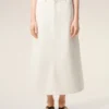 Gonna lunga in cotone bianco