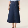 Gonna lunga in cotone blu Gonna lunga in cotone blu