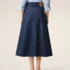 Gonna lunga in cotone blu Gonna lunga in cotone blu