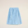 Gonna midi a corolla in cotone blu Gonna midi a corolla in cotone blu
