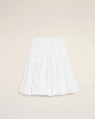 Gonna midi Corolla in cotone bianco
