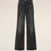 Jeans a zampa in cotone nero Jeans a zampa in cotone nero