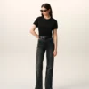 Jeans a zampa in cotone nero Jeans a zampa in cotone nero