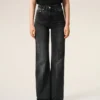 Jeans a zampa in cotone nero Jeans a zampa in cotone nero