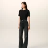 Jeans a zampa in cotone nero Jeans a zampa in cotone nero
