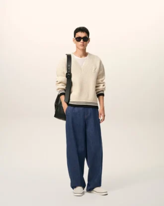 jeans blu in cotone dal taglio a palloncino 2 330x413 - Jeans blu in cotone dal taglio a palloncino