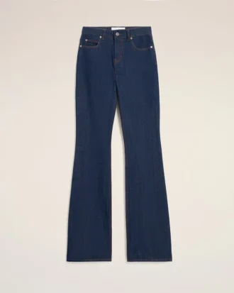 Jeans bootcut in cotone blu