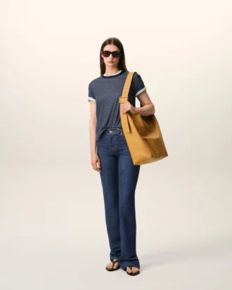 Jeans bootcut in cotone blu