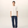 Jeans in cotone blu dal taglio classico Jeans in cotone blu dal taglio classico