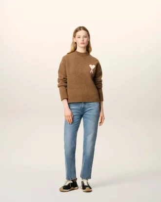Jeans in cotone blu dal taglio classico