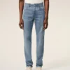 Jeans in cotone blu dal taglio classico Jeans in cotone blu dal taglio classico