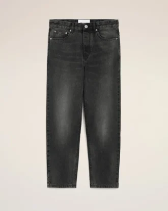 Jeans in cotone nero dal taglio affusolato
