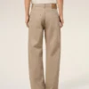 Jeans larghi in cotone beige Jeans larghi in cotone beige
