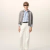 Jeans larghi in cotone bianco Jeans larghi in cotone bianco