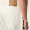 Jeans larghi in cotone bianco Jeans larghi in cotone bianco