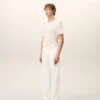 Jeans larghi in cotone bianco Jeans larghi in cotone bianco