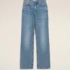 Jeans larghi in cotone blu Jeans larghi in cotone blu