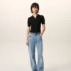 Jeans larghi in cotone blu Jeans larghi in cotone blu