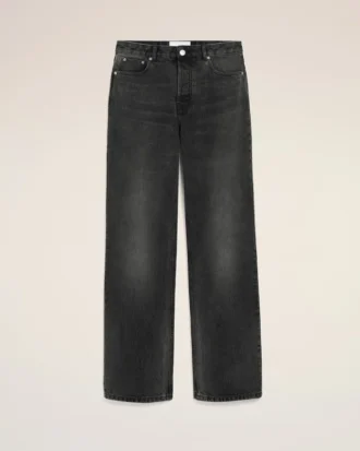 Jeans larghi in cotone nero