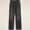Jeans larghi in cotone nero Jeans larghi in cotone nero