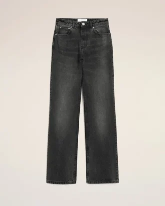 Jeans larghi in cotone nero