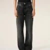 Jeans larghi in cotone nero Jeans larghi in cotone nero