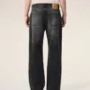 Jeans larghi in cotone nero Jeans larghi in cotone nero