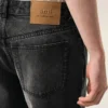 Jeans larghi in cotone nero Jeans larghi in cotone nero