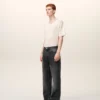 Jeans larghi in cotone nero Jeans larghi in cotone nero