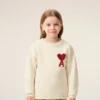 Maglia Ami de Coeur a girocollo in lana bianca Maglia Ami de Coeur a girocollo in lana bianca