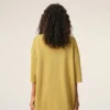 Maglia gialla a maniche corte in lana con scollo a V Maglia gialla a maniche corte in lana con scollo a V