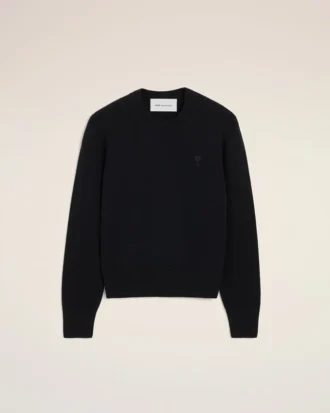 Maglia girocollo Ami de Coeur in lana nera