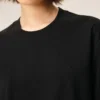 Maglietta nera in cotone con Ami de Coeur T-Shirt in rilievo